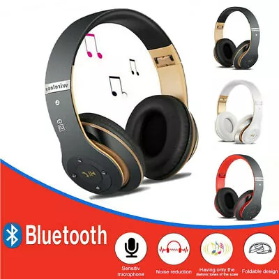 View Details Wireless Bluetooth 5.1 Headphones Over-Ear Stereo Earphones For Android Phone UK • 9.49£