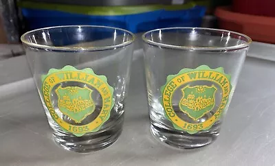 Vintage Pair Of College Of William And Mary Whiskey Glasses • $19.99