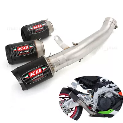 For Aprilia RSV4 RR RF 2017-2020 Exhaust Tips Motorcycle Muffler Pipe Carbon Tip • $183.56