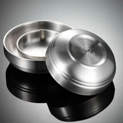 £7.53 • Buy Stainless Steel Rice Bowl Set Metal Soup Bowls Heat Insulated Mixing Bowl