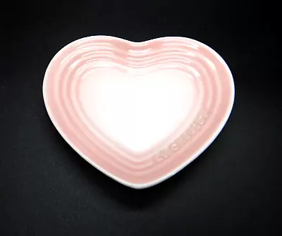 Le Creuset Small Heart Shape Dessert Plate SHELL PINK NEW** NWOB • $32