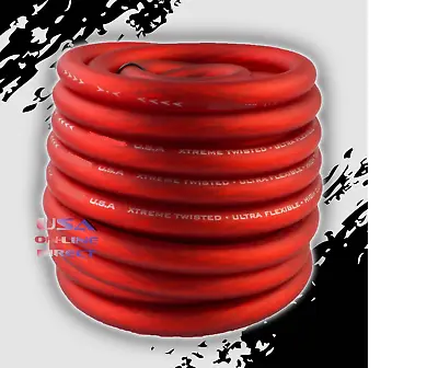 4 Gauge 30 Ft RED Power Ground OFC Wire Copper UTV Marine Grade Cable AWG USA • $54.50