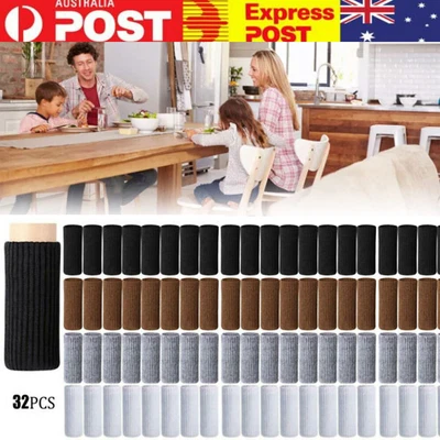 $22.99 • Buy 32PCS Knitted Table Chair Leg Socks Sleeve Floor Protector Furniture Feet Cover
