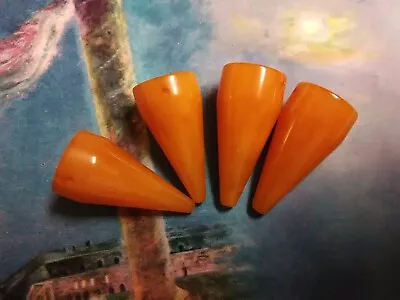 Four Bakelite Tested Beads Large Cones With Holes ( I Think They Are Beads ?? ) • $99
