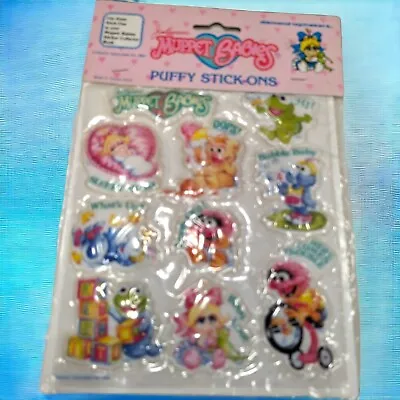 Muppet Babies Puffy Stickers VTG 1984 Muppets Kermit Miss Piggy 80's • $19.99