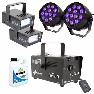 Halloween Party Pack Smoke Fog Haze Machine Remote LED Effect UV & Strobe Lights • $125.40