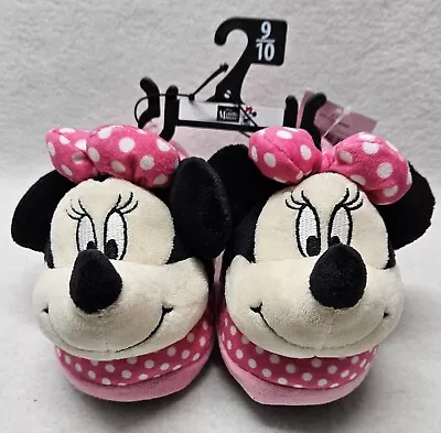 Ground Up Disney Minnie Mouse 3D Toddler Girls' Slippers Size 9-10/New • $8.40