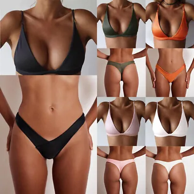 $4.59 • Buy Women Sexy Bikini Set Push-Up Padded Bra Swimsuit Beach Swimwear Bathing Suit