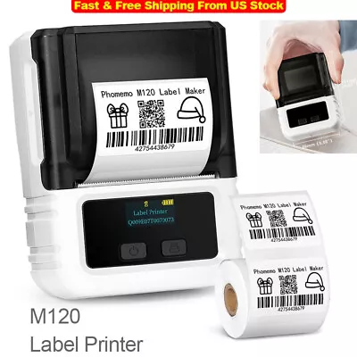 Phomemo M120 Label Maker Bluetooth Thermal Label Machine For Retail QR Code Lot • $6.50