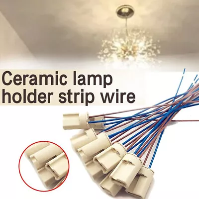 10pcs G9 Base Ceramic Lamp Holder Socket & Cable  LED Bulb Down Light • $11.90