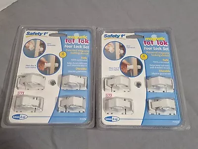  Lot Of 2 Safety 1st Magnetic Tot Lok 4 Lock Set -UPC: 052181711749 • $19.99