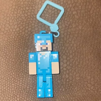 Microsoft Xbox Minecraft Diamond Steve Plastic Keychain Figure Toy • $9.95