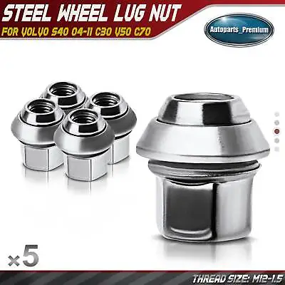 5x M12-1.50 Wheel Lug Nut For Volvo S40 2004-2011 C30 2007-2010 V50 05-11 C70 • $17.99