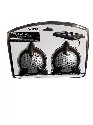 Vibe Sound STAR BURST 3.5MM MINI Portable Stereo Speakers Compact NO BATTERY REQ • $13.99