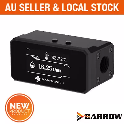 Barrowch Water Cooling Digital OLED Flow & Temp Display Overheat Alarm Shutdown • $115