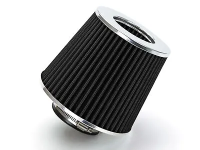 2.5  Cold Air Intake Dry Filter Universal BLACK For All Mustang All Models • $17.99