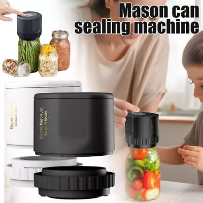 Electric Mason Jar Vacuum Sealer Cordless Automatic Sealer Food Storage Tools﹤ • £29.39