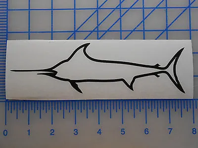 Marlin Outline Decal Sticker 5.5  7.5  11  Inshore Fish Offshore Saltwater Game • $2.99