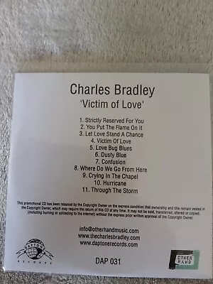 Charles Bradley - Victim Of Love Promo CD Album • £8