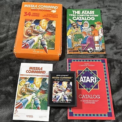 MISSILE COMMAND ATARI 2600 GAME BOX AND MANUAL Tested  Working Activision READ • $16.99