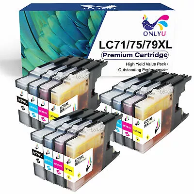 12x Compatible LC71 LC75 Ink Cartirdge For Brother MFC-J425W MFC-J435W MFC-J835W • $17.59