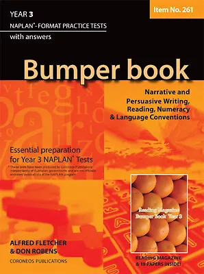 Bumper Book Year 3 NAPLAN* Format Practice Tests 2014 Edition (Item No.261) • $36.95