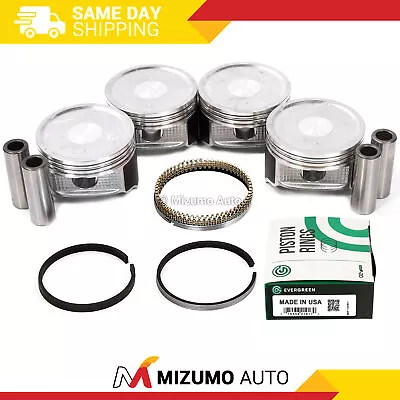 Pistons W/ Rings Fit 04-11 Mitsubishi Outlander Eclipse Lancer 2.4 4G69 • $89.95