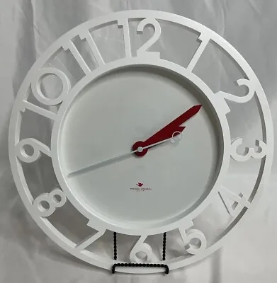 Michael Graves Design For Target Wall Clock 13  Plastic Tested/Works White & Red • $42.99