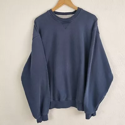 Vintage Champion Sweatshirt Mens XL Navy Blue Crewneck Jumper Sports 00s Y2K • £9.95