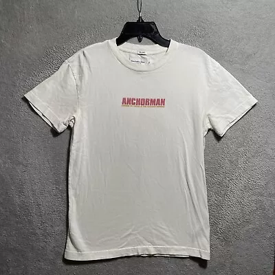 Abercrombie & Fitch Anchorman Movie Shirt Adult XS White Graphic Crew Neck • $7.49