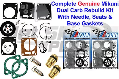 SeaDoo Genuine Mikuni Dual Carb Rebuild Kit  Needle Seat & Base Gasket GT XP 587 • $136.95