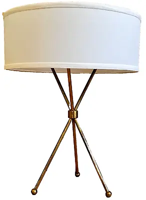 Gibbings Hansen NYC Brass Tripod Table Task Desk Lamp Light Vtg Mcm Lightolier • $850