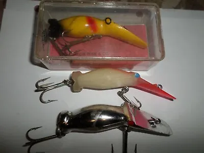 Vintage Hot Shot D-1 Diver Fishing Lure And Two Other Hot Shot Lures Eddie Pope • $36