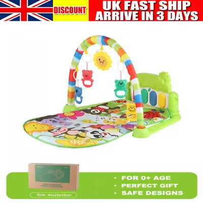 Baby Activity Play Gym Sensory Toys Playmat Crawling Mat Music & Lights Piano. • £17.99
