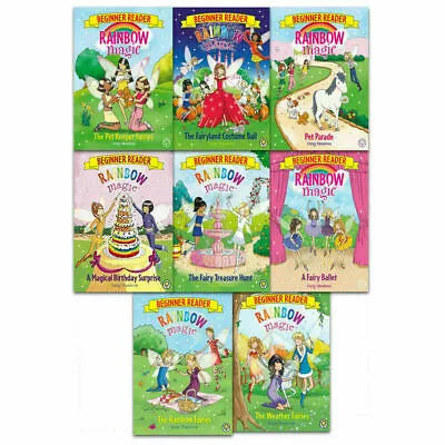 Rainbow Magic Beginner Readers 8 Books Collection Set By Daisy Meadows NEW • £14.83