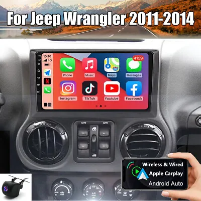 For Jeep Wrangler 2011-2014 Android 12 Car Radio Stereo Apple Carplay GPS Navi • $173.87