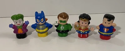$8.84 • Buy Lot Of 5 Fisher Price Little People Super Heroes Superman Joker Wonder Woman