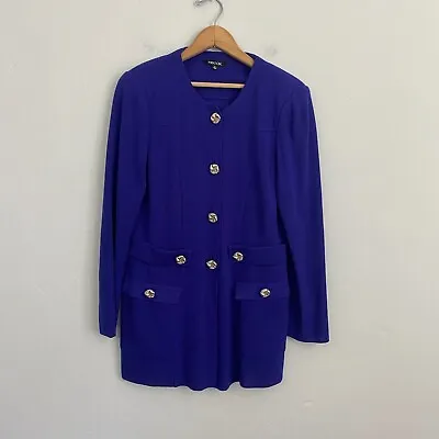 Misook Knit Blazer Women Size Small Purple Cardigan Career • $29.95