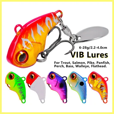 Mini VIB Lure Spinner Baits Vibration Lures Hooks Fishing Tackle Pike Perch Bass • $2.39