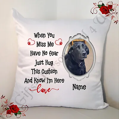 Personalised 18  Cushion - In Memory Of - Dog Name & Photo - Design 2 • £12.99