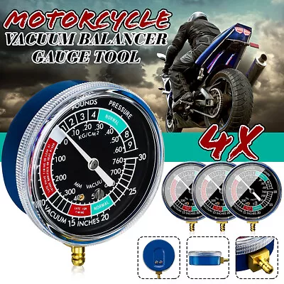 4X Motorcycle Carb Carburetor Fuel Vacuum Gauge Balancer Synchronizer Sync Tool • $44.32