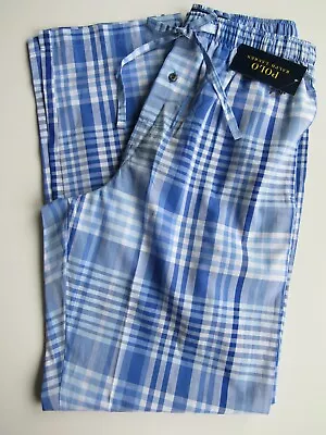 Polo Ralph Lauren Mens Pajamas Lounge Pants Sleepwear Pony All Over Plaid Nwt • $32.99