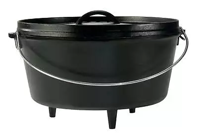 Lodge Cast Iron 12  / 8 Quart Seasoned Camp Dutch Oven • $74.13