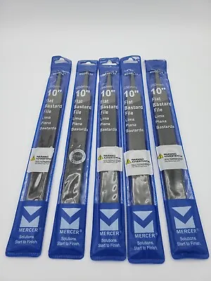 Lot Of 5 Mercer Industries 10  Flat Bastard File Tool BCDFL10 • $39.99