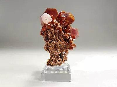 Bold Cherry Red Vanadinite Crystal Cluster #9 • $80