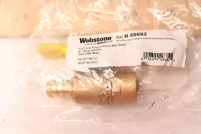 Webstone Full Flow Ball Valve Forged Brass With Wing Handle 1/2  H-50682 • $3.98