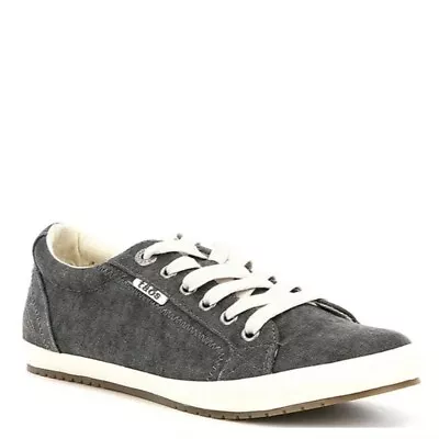 Taos Womens Star Washed Lace Up Canvas Comfort Sneakers Shoes Sz 8.5 • $48.99