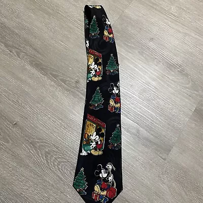 Disney Mickey Mouse Christmas Silk Neck Tie Mickey Unlimited Shopping Spree • $12.50