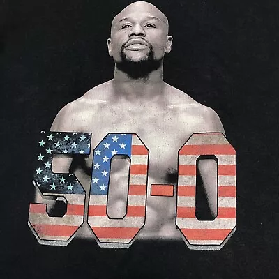 Floyd Mayweather Boxing 50-0 T-Shirt Size Med See Pics For Exact Measurements • $2.30