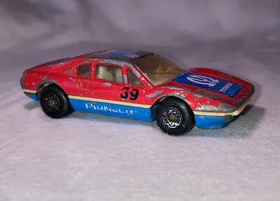 MATCHBOX FERRARI 308 GTB CLASSIC 1:55 No70 RED/BLUE USED SEE PHOTOS TATTY (2/2) • £4.20